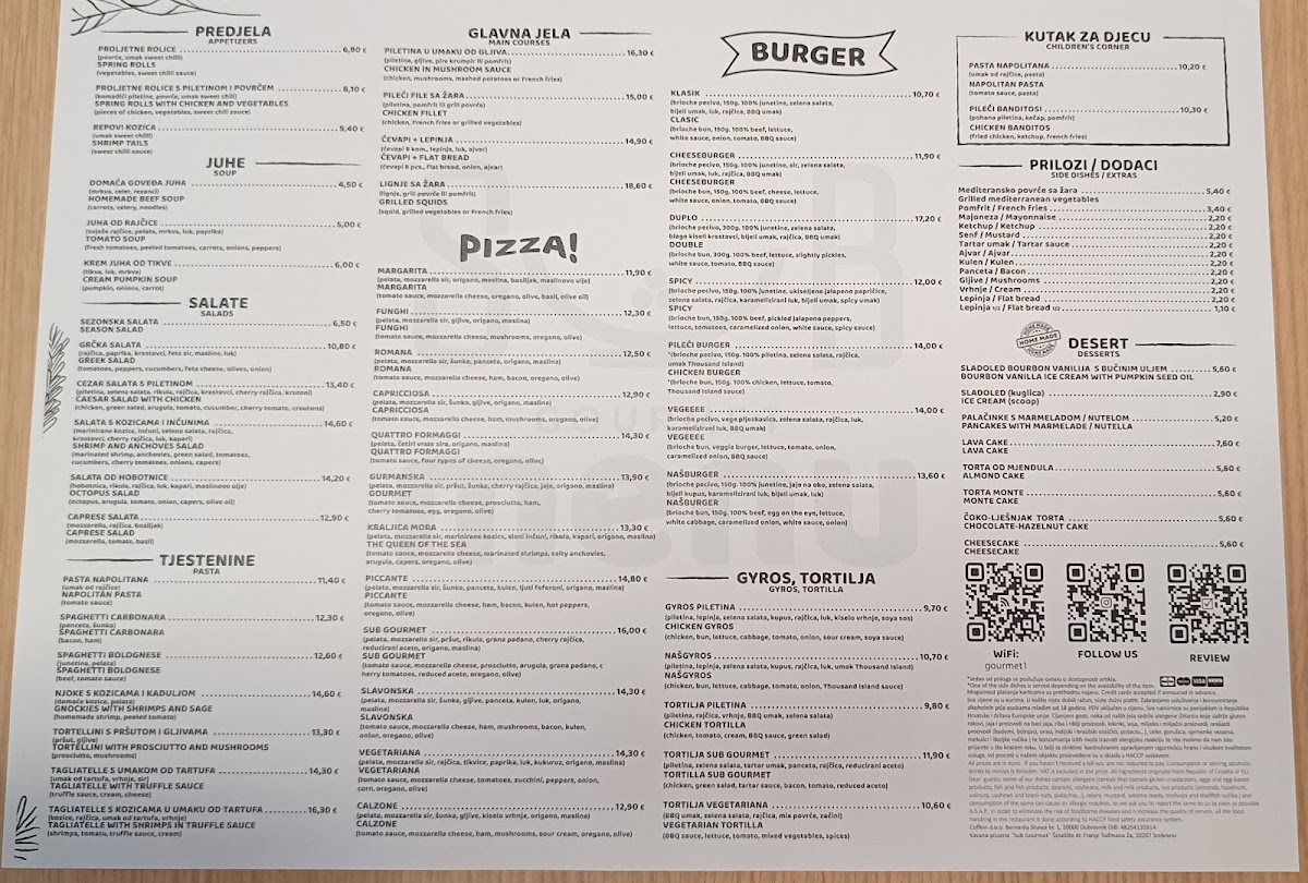 Menu - Sub Gourmet photo 1