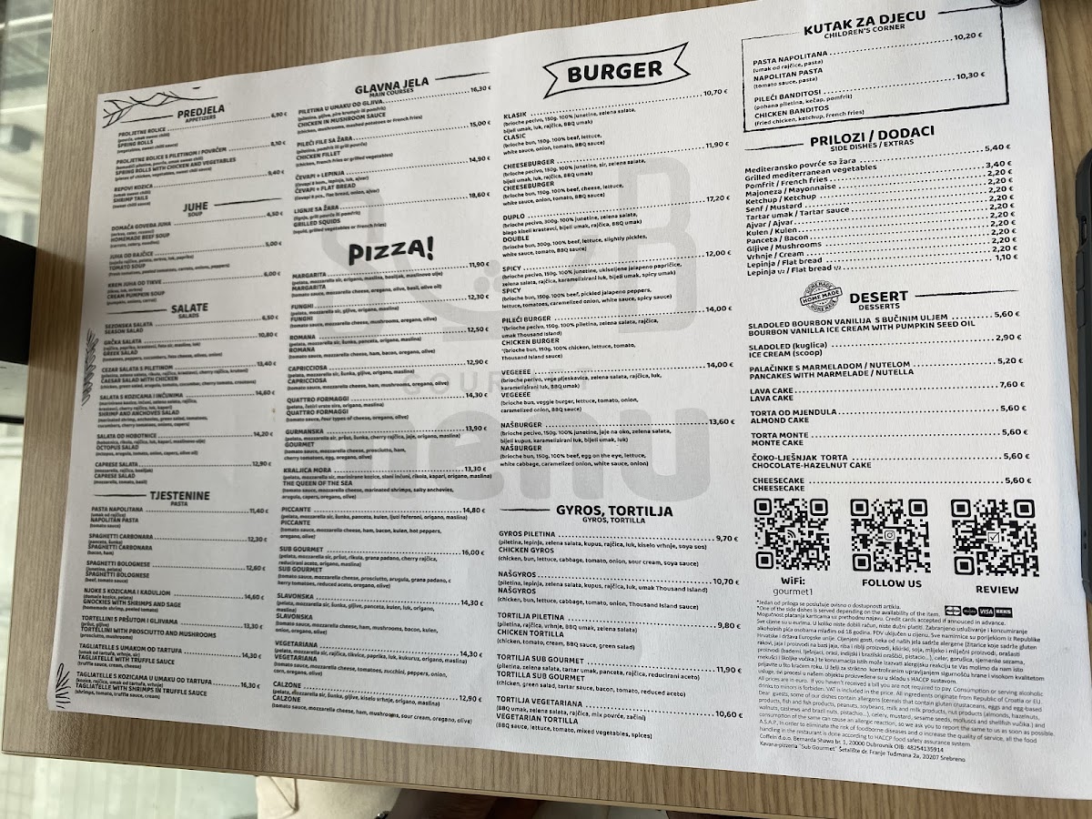 Menu - Sub Gourmet photo 3